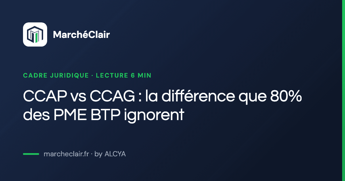 CCAP vs CCAG : la différence que 80% des PME BTP ignorent