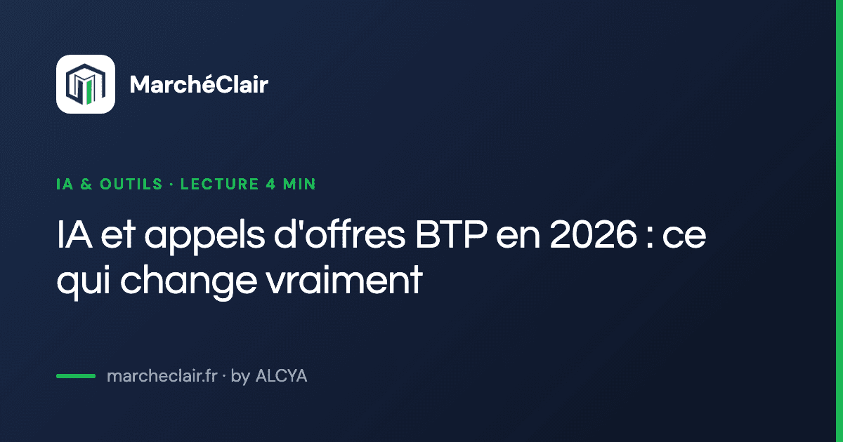 IA et appels d'offres BTP en 2026 : ce qui change vraiment
